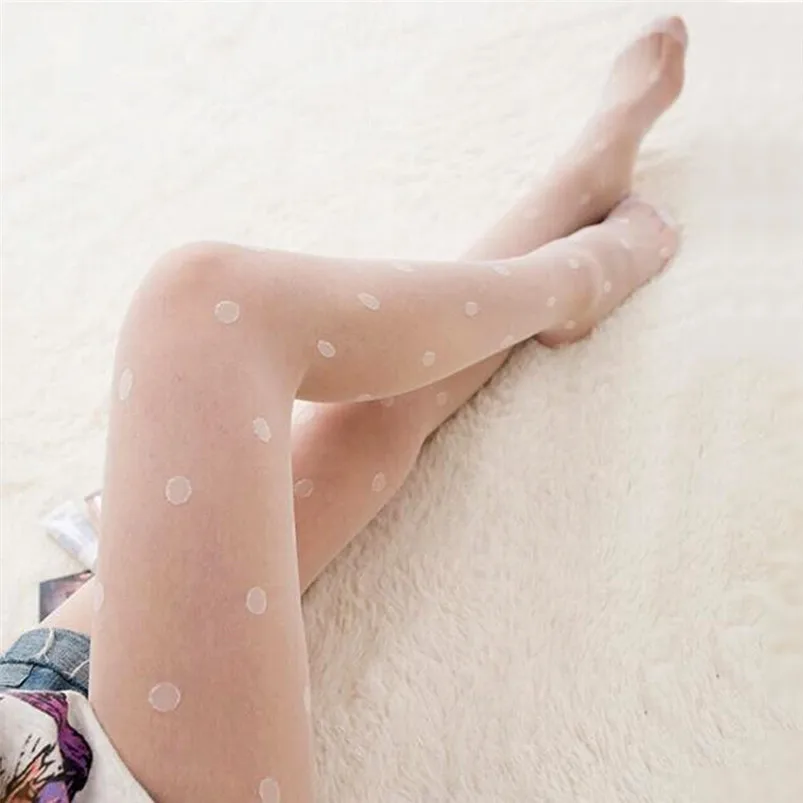Feitong Women Sexy Sheer Lace Big Dot Pantyhose Stockings Vintage Silk Stockings Tights Female Hosiery medias de mujer New R03 (9)