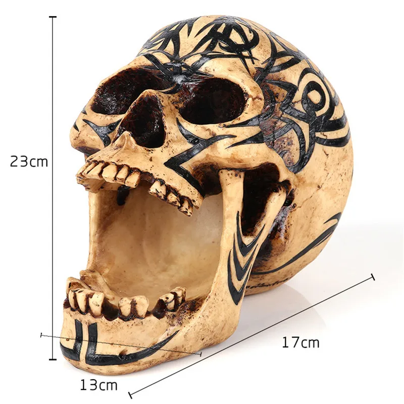 

Creative Home Decoration Accessories Resin Pattern Skull Statue&Sculpture Ornaments Home Decoration Resin Smoking Skull Statue