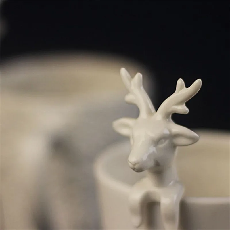 Рождественские кружки 3D Amimal парные чашки с крышкой милые Milu Deer кофейная чашка молочные чашки Снежная керамическая кружка чашка для завтрака креативная