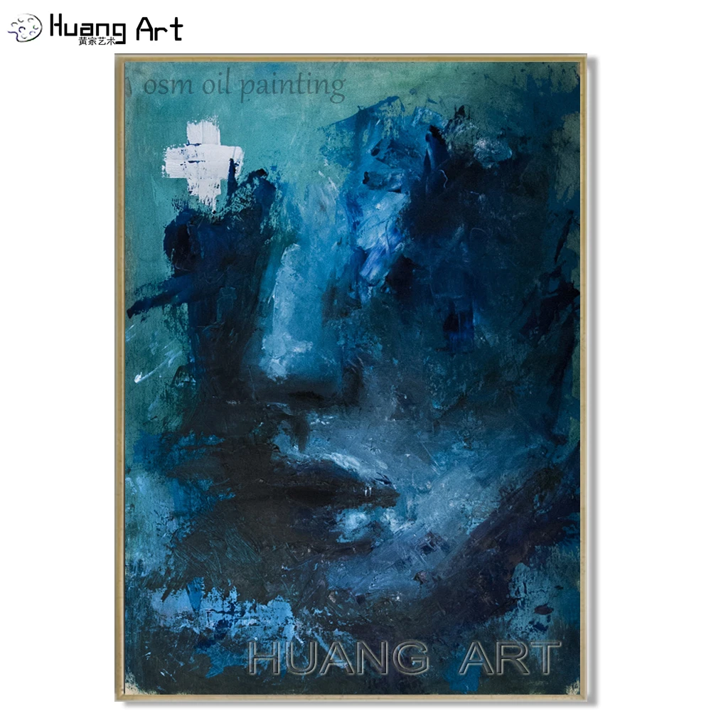 

100% ручная работа Высокое качество Абстрактная протраит картина маслом на холсте мазарина лицо настенная живопись для гостиной украшения