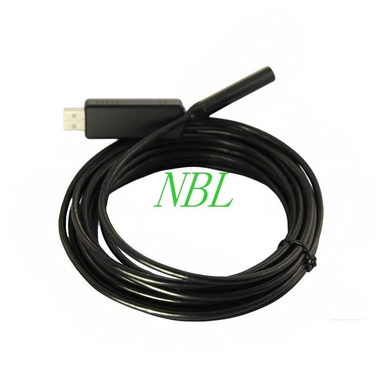 5M HD Borescopes Waterproof Wire Endoscope 1/6 CMOS 2MP 9mm 6 LEDs USB Borescope Camera High Resolution 1600*1200