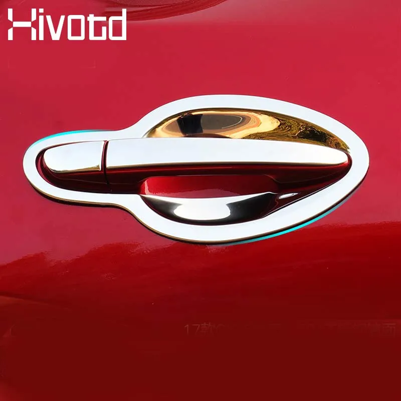 Hivotd для Mazda CX-5 CX5 наружная внешняя Дверная ручка Крышка дверная чаша ручки наклейка хромированные аксессуары для автомобиля Стайлинг