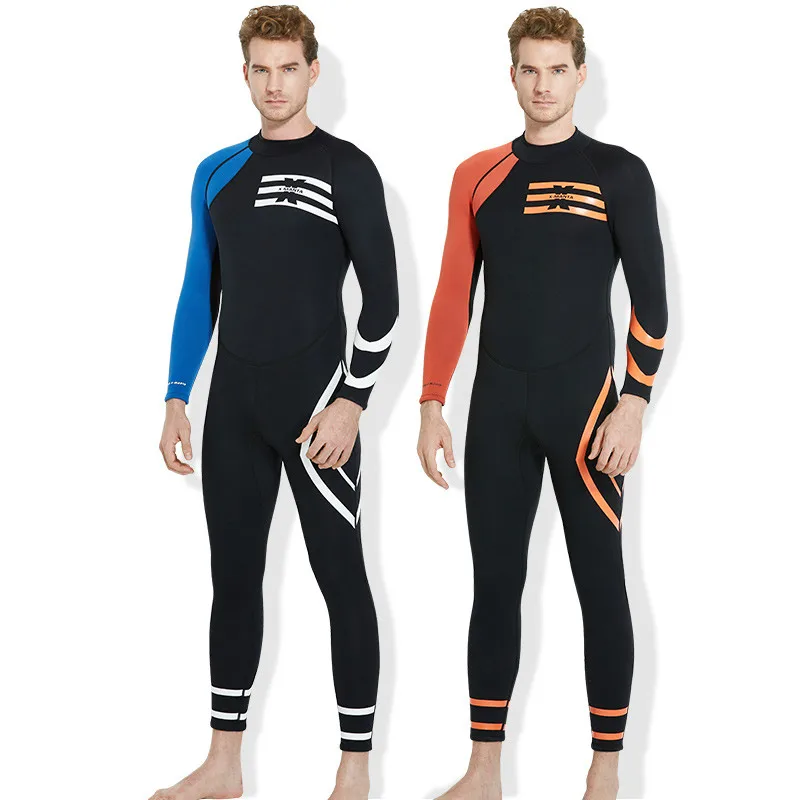

3mm neoprene One-pieces Scuba Dive Wetsuit Men Winter Warm Swimwear Jumpsuit 3mm Neoprene Full Body Snorkeling Surfing Dive Suit