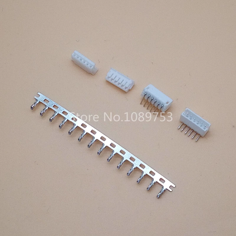 

JST ZH 1.5mm 6-Pin Right Angle Pin Male, Female Connector socket with crimps 20 Sets