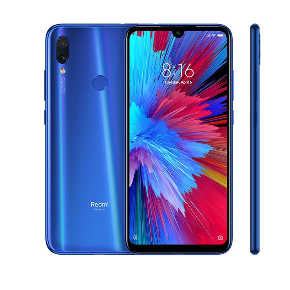 Xiaomi Redmi Note 7 с глобальной версией, 4 ГБ, 64 ГБ, восьмиядерный смартфон Snapdragon 660 AIE, 6,3 дюйма, полноэкранный, 48мп, задняя камера, мобильный телефон - Цвет: Global Version Blue