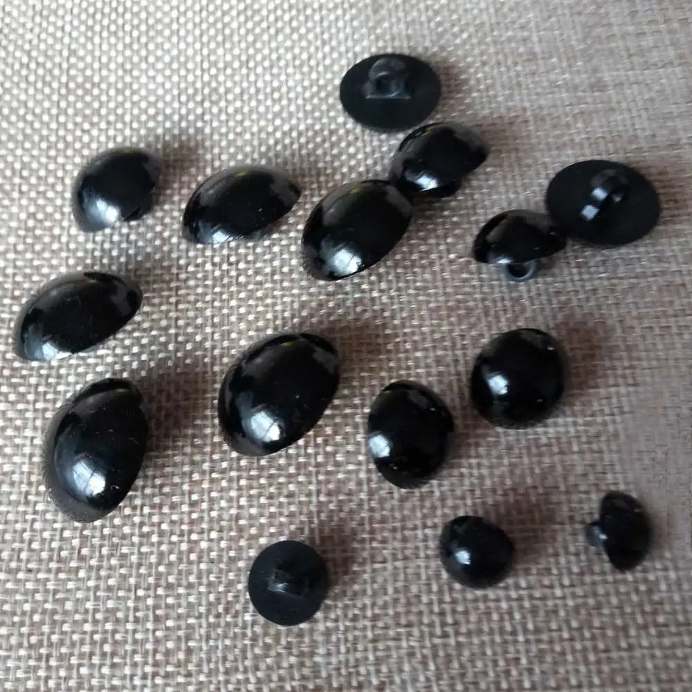 

20pcs Black Decorative Buttons with shank Animal eyes nose Buttons Crafts Sewing Scrapbooking DIY Apparel Sewing accessories