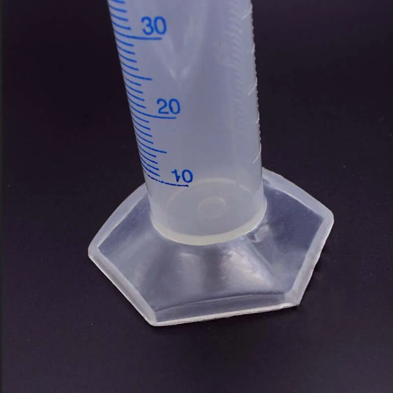 50ml Plastic Measuring Cylinder Graduated Laboratory Lab Test Cylinder