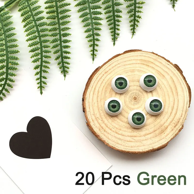 20pcs/lot 12mm Doll Eyeballs Round Acrylic Eyes for DIY Doll Bear Crafts Mix Color Plastic Dolls EyeBall Eye Accessories 11