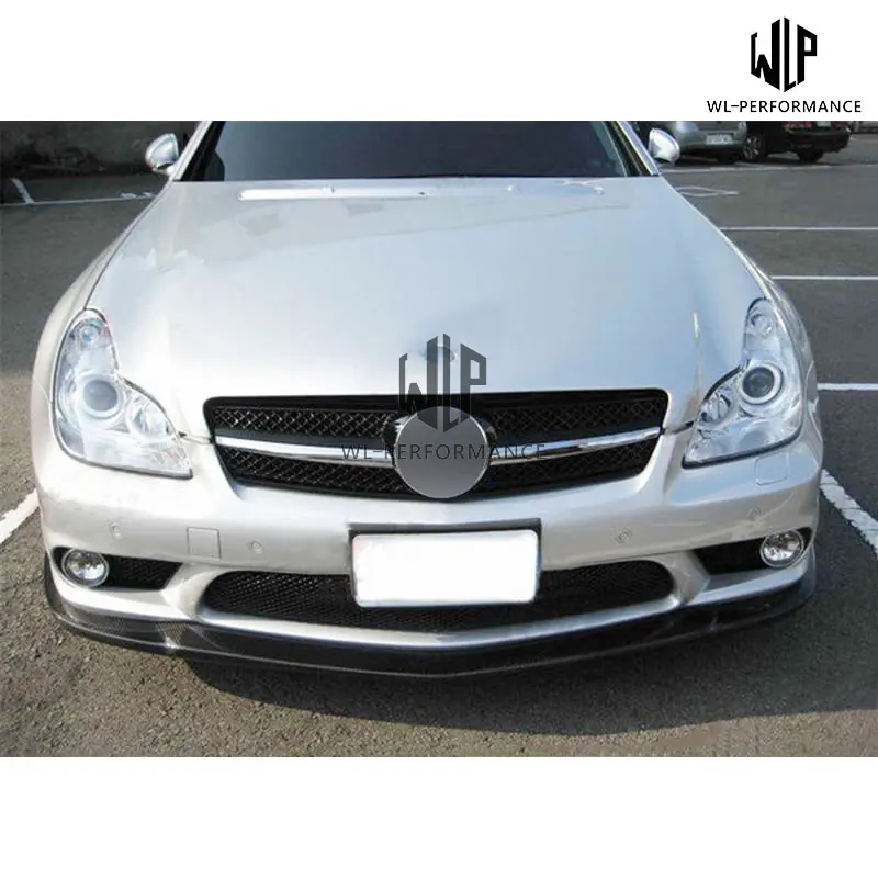 W219 CLS63 AMG Carbon Fiber Front Lip Splitter Car Styling For Merceders-Benz CLS Class AMG Dedicated 2004-2011