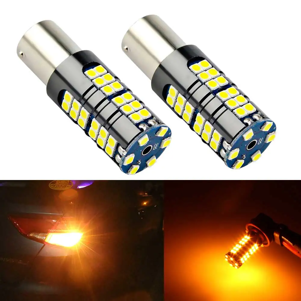 

2pcs P21W LED 1156 BA15S LED Bulb Car Lights 1800Lm Turn Signal Reverse Brake Light R5W 3030 Canbus LED 12V 24V Automobiles Lamp