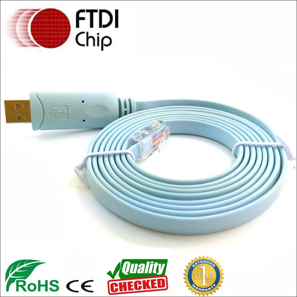 FTDI USB RS232 Serial to RJ45 Console Adapter Cable for Cisco//Huwawei Routers