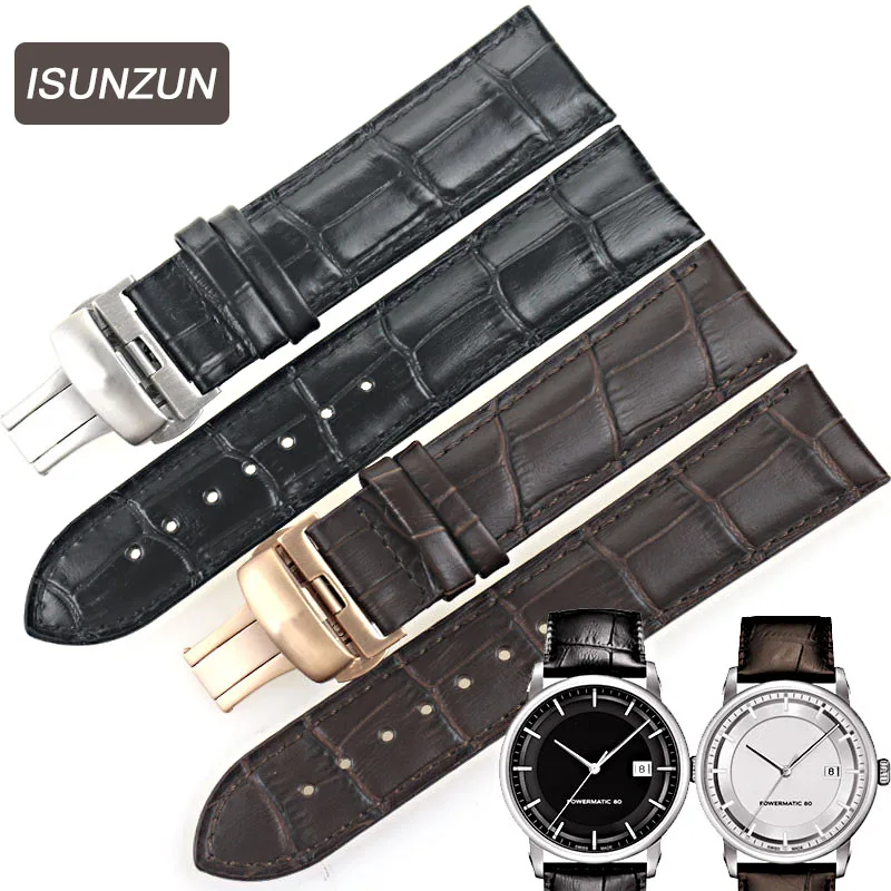 Ремешок ISUNZUN для мужских часов Tissot T086407A T086 из натуральной кожи кожаный ремешок Nato