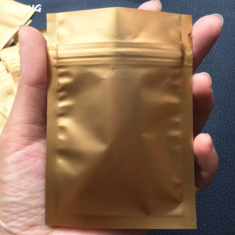 7*10 см мини размер aluminized gold ziplock герметичные мешки маленький аксессуар сумка сумки с молнией маленькая пластиковая застежка молния замок для сумки