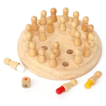 

New Hot Memory Chess Parent-Child Game Wooden Educational Toy For Baby Kids Children Board Game