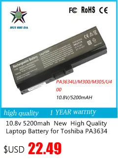 10,8 В 5200 мАч высококачественный Аккумулятор для ноутбука для Toshiba PA3634U-1BRS M305 M800 L300 U400 pa3817u-1brs