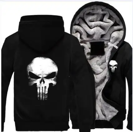 المعاقب الجمجمة تأثيري معطف سستة هوديي الشتاء الصوف للجنسين رشاقته جديد بلوزات المعاقب الجمجمة تأثيري معطف سستة هوديي الشتاء الصوف للجنسين رشاقته جديد بلوزات