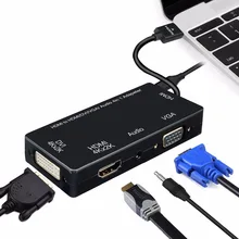 GREATLINK 4в1 все в одном HDMI к HDMI VGA DVI аудио с микро адаптер и конвертер USB для геймпада кабель для видеокарта для ноутбука компьютеров