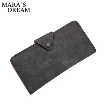 

Mara's Dream 2018 New Fashion Women Wallets Hasp PU Leather Wallet Women's Long Purse Two Fold More Color Clutch Card Holder Bag