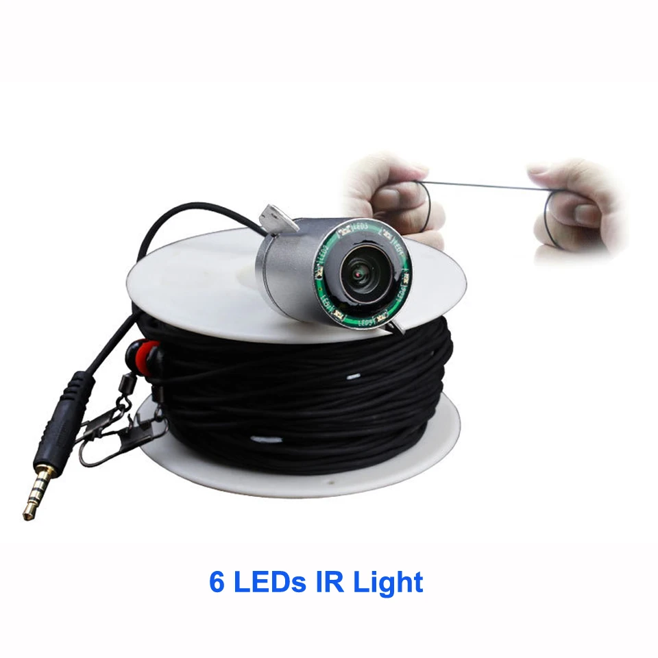 Визуальная рыболовная HD 720P подводная ледяная камера рыболокатор 6 шт. IR LED 20 м
