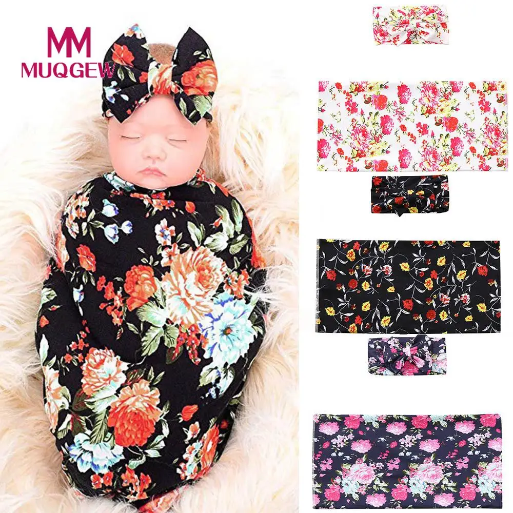 newborn swaddle and headband