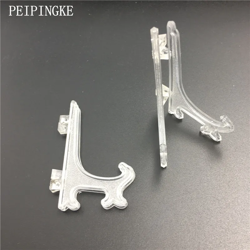 3pcs Clear Black Mini Biscuits Display Shelf Foldable Plastic Crystal Dessert Stand Cookie Display Stand Biscuit Holder