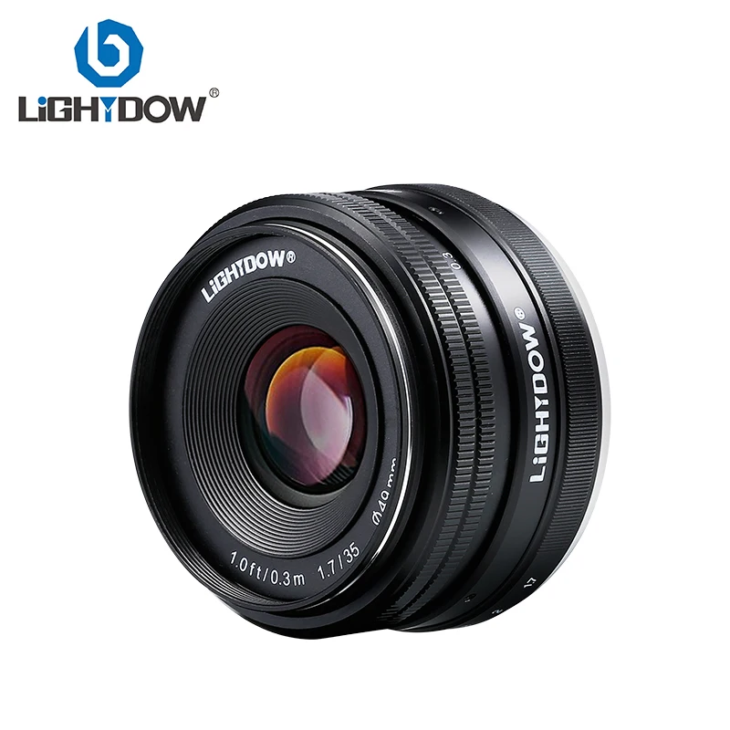 Lightdow 35 мм F1.7 с ручными настройками для видеосъемки Для sony E Mount NEX 3 3N C3 5 5N 5R 5, 6 комплектов/партия, 7 A6500 A6300 A6000 A5100 A5000 A3000 A3500