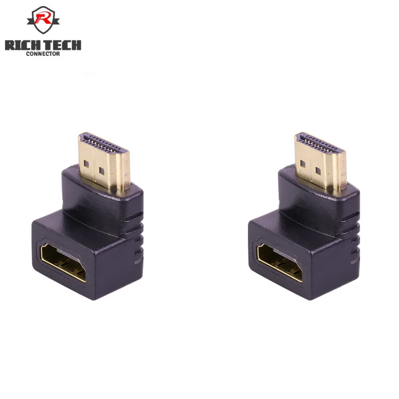 Переходник HDMI штырь гнездо конвертер под углом 90 градусов для HDTV/HDMI