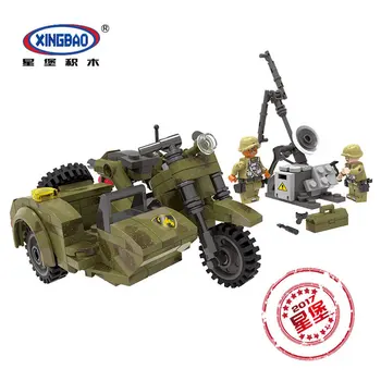 

06008 Across the battlefield Military Series The Leaning Motorcycle Set Model Building Blocks Educational Technic Bricks Toys