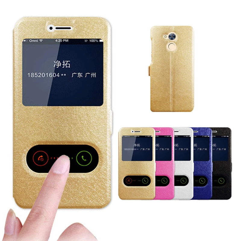 

For Huawei Honor 6A Case Flip Quick Answer View Window Stand Cover For Huawei Honor 6A Pro / A6 Phone Cases 5.0 dli-tl20 DLI L22