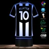 Camiseta de fútbol personalizado con luces LED nocturnas, personaliza tu nombre, lámpara de mesa con tu número, pantalla LED de acrílico, Kit de luz de fútbol ► Foto 2/6