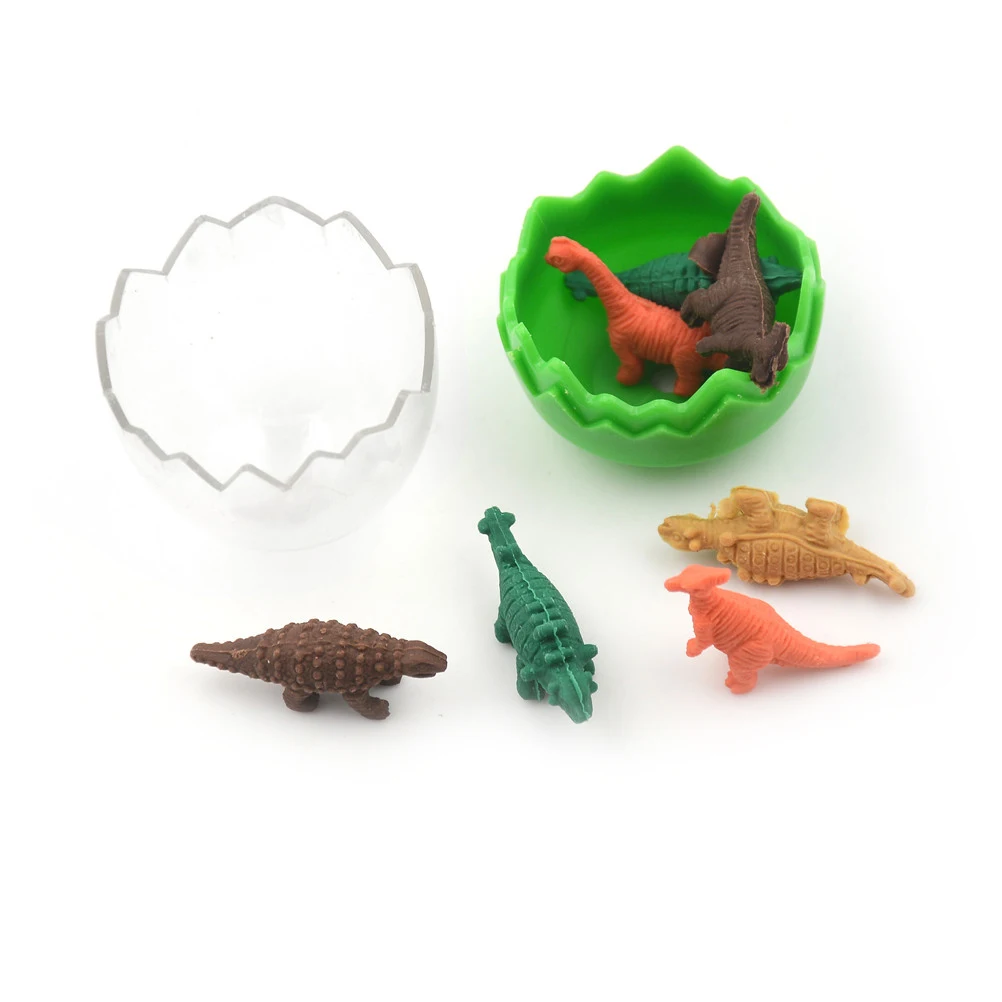 8pcs Erasers In Dinosaur Eggs Mini Kawaii Eraser Creative Dinosaur