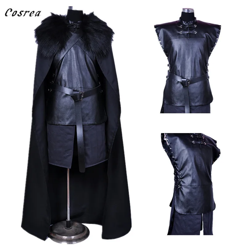 

Game of Thrones Cosplay Costumes Song of Ice and Fire Jon Snow Costume Men Adult Halloween Clothing Cosplay Full Set