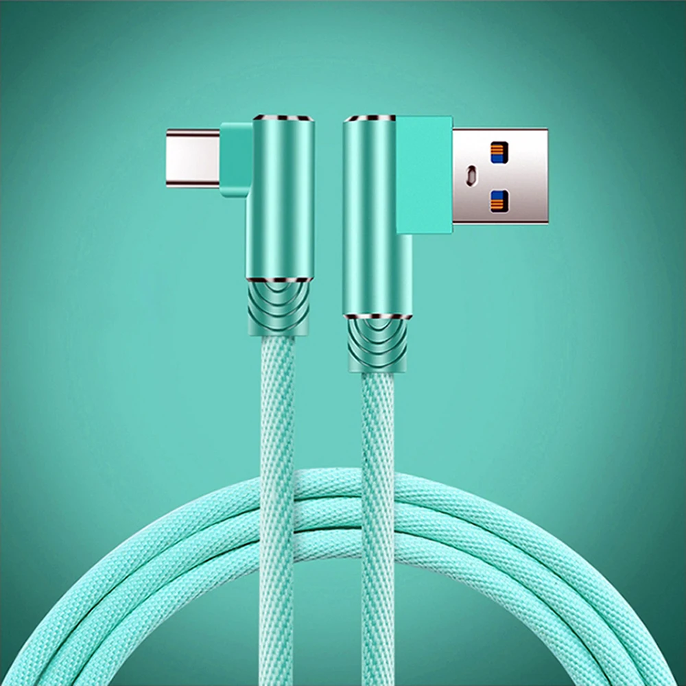 Usb 3.1 Type C Плетеный 90 градусов кабель для быстрой зарядки и передачи данных Sony Xperia Z5
