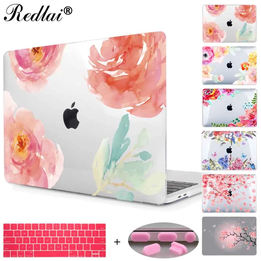 Buy Floral Crystal Clear Print Hard Case For Macbook