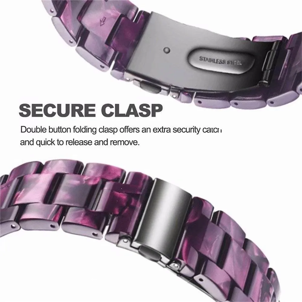 Ремешок из смолы для часов Apple Watch Series 5 4 3 2 1 ремешок из нержавеющей стали браслет с пряжкой iWatch ремешок 38 мм 40 мм 42 мм 44 мм ремешок