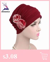 DOUDOULU мусульманская однотонная женская цветочная шапка после химиотерапии шапка для выпадения волос головной платок обертывание хиджиб шапка Gorras удобная повседневная одежда# ZH