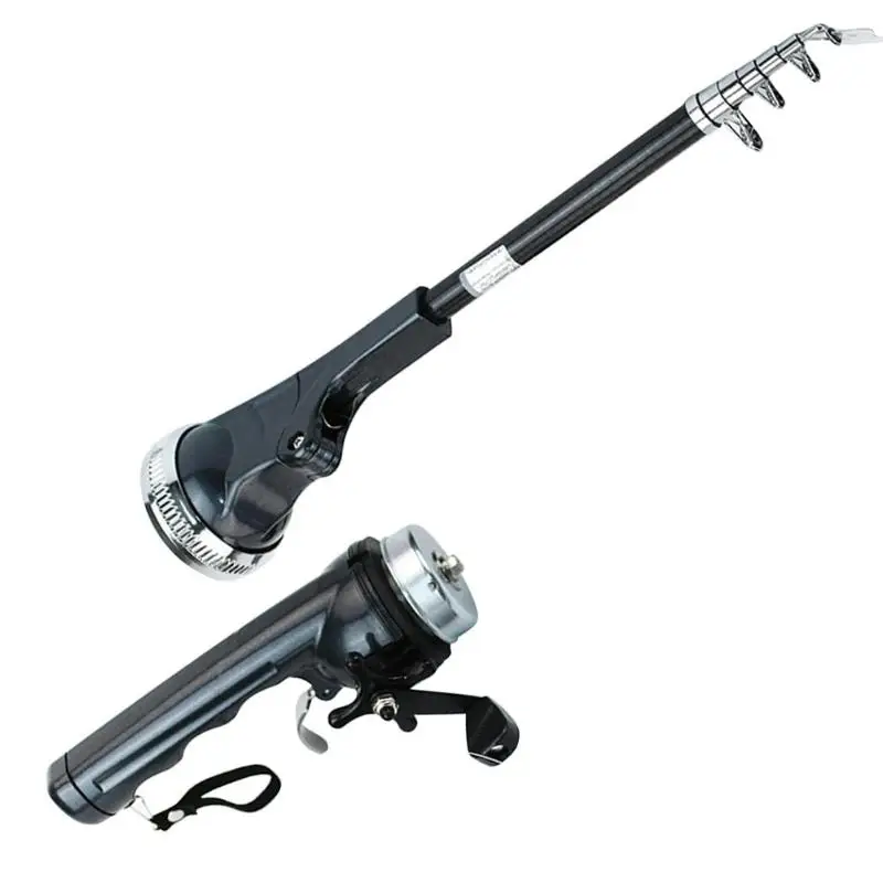 Beste Tragbare Tasche Falten Teleskop Angelrute + Reel Combo Angelschnur Edelstahl Pole Reise Mini Stange heißer verkauf-in Angelruten aus Sport und Unterhaltung bei