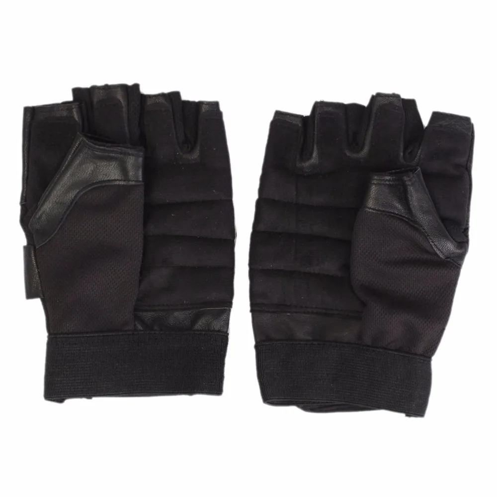 1 пара мужские черные перчатки из искусственной кожи для занятий спортом, тренажерный зал, перчатки для тренировки запястья