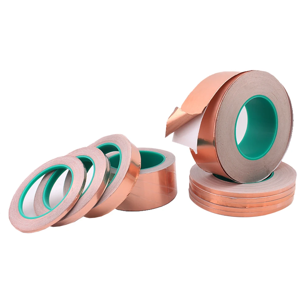 

25M Double Side Copper Foil Tape Prevent Radiation Prevent Interference High Temperature Resistant Conductive Shielding Tape