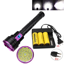 Dive Light 100m 30000LM 12x XM-L T6 LED with Rechargeable 26650 Battery Diving Scuba Aluminum Flashlight Torch