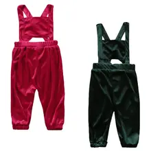 Комбинезон для новорожденных девочек, бархатные брюки с нагрудником комбинезоны, одежда с открытой спиной, милая летняя одежда