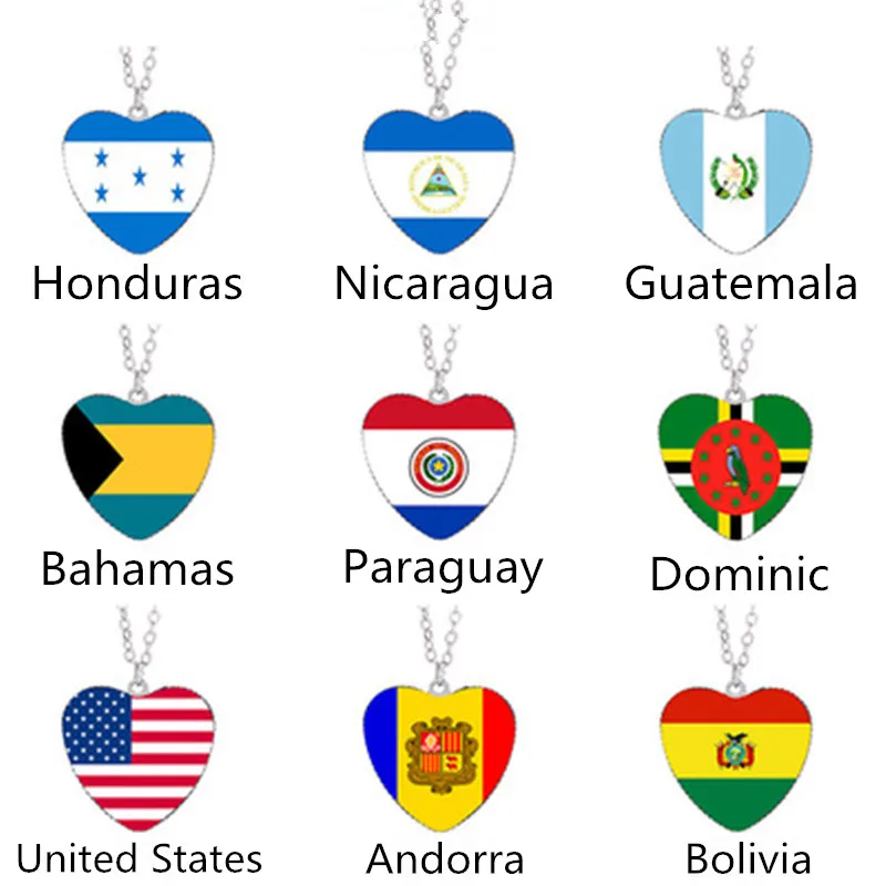 Андорра Багамские Острова Парагвай Боливия Доминика гонрас США Nicaragua ожерелье с