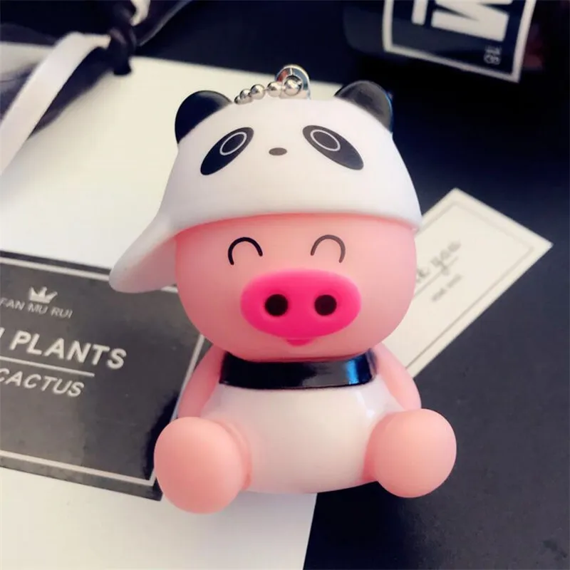 

Cartoon Toy Cap Pig Keychain for Lovers Gift Trinket Lovely Key Ring Holder Women Kids Present Chaveiro Novelty Doll Keychains