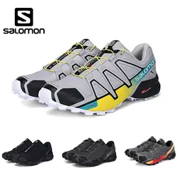 Salomon speed Cross 4 CS Zapatos de hombre беговые кроссовки дышащие кроссовки спортивная обувь speed CROS черная обувь Размер 40-46