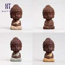 1 шт. небольшая статуя Будды монах Чай Pet Аксессуары для чая Индии Мандала Чай Pet Керамика ремесел Украшения
