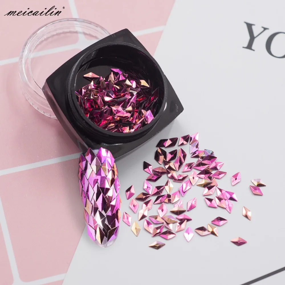 Unicorn Chameleon AB Color Nail Sequins  (4)