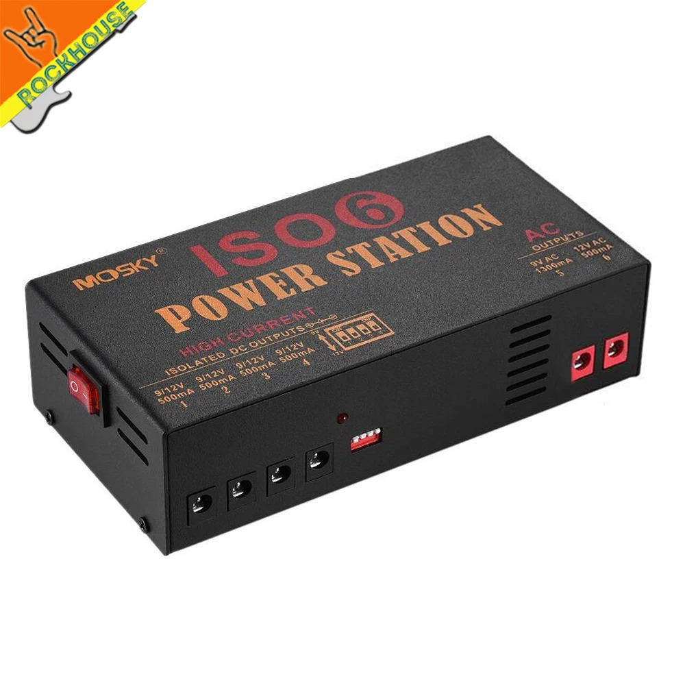 

Mosky Guitar effects pedal Isolate power supply linear power adapter 9V 12V Voltage adjustable 500ma 1300ma free shipping