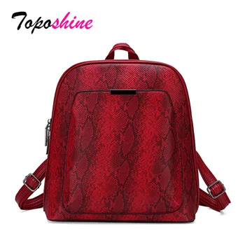 

Toposhine Vintage Snake Pattern Ladies Backpack New Fashion High Quality Casual Wild Large Capacity Travel Backpack