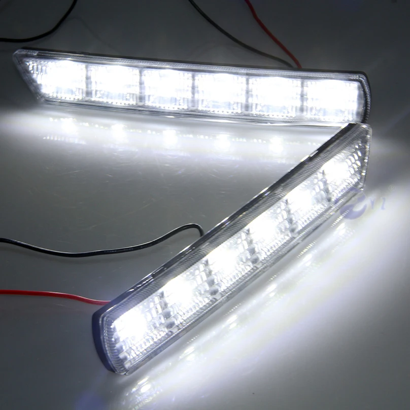 

Car Flashing 2pcs For Mitsubishi ASX 2010 2011 2012 LED DRL Daytime Running Light Daylight white warning lamp car-Styling lights