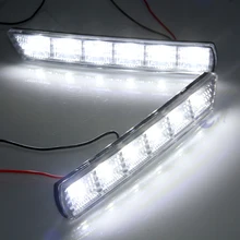 Car Flashing 2pcs For Mitsubishi ASX 2010 2011 2012 LED DRL Daytime Running Light Daylight white warning lamp car Styling lights